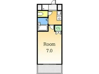プロムナード都島(1K/7階)の間取り写真