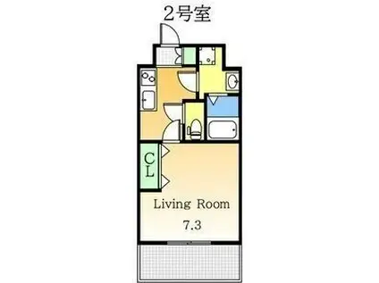 PIANO FORTEⅡ(1K/7階)の間取り写真