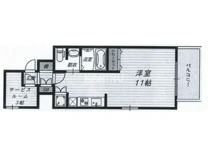 マリス京橋WING(ワンルーム/4階)の間取り写真