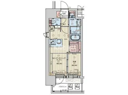 レオンヴァリエ長堀通(1LDK/2階)の間取り写真