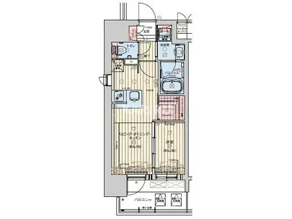 レオンヴァリエ長堀通(1LDK/2階)の間取り写真
