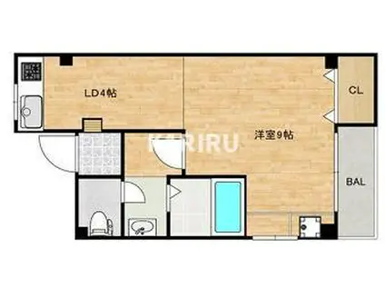 REIZ SAKURA(1DK/2階)の間取り写真