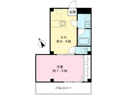 HRフロントリーガル城北(1LDK/3階)の間取り写真