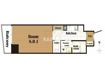 アスティオン大手通(1K/10階)の間取り写真