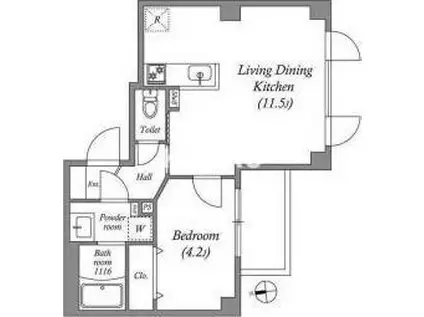 GMTENJIMBASHI(1LDK/5階)の間取り写真