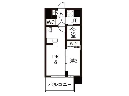 エスリードレジデンス玉造ザ・イースト(1LDK/10階)の間取り写真