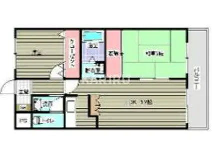 グランデ鶴見(2LDK/3階)の間取り写真