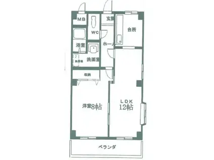 メゾン・SHINMORI(1LDK/4階)の間取り写真