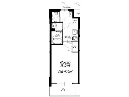 MARKST鶴見(1K/15階)の間取り写真
