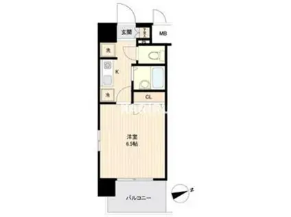 エスリード 京橋ステーションプラザ(1K/8階)の間取り写真