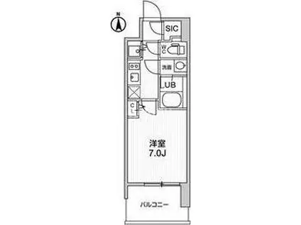 LA DOUCEUR北巽(1K/10階)の間取り写真