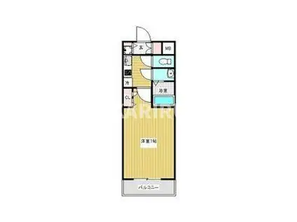 エスリードレジデンス都島シティフロント(1K/9階)の間取り写真