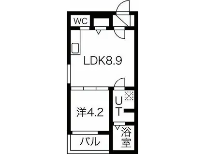 F ASECIA ASCELLA(1LDK/1階)の間取り写真