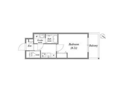 ウインズコート城北パーク(1K/6階)の間取り写真