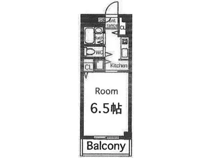 エトワール北梅田(1K/5階)の間取り写真