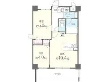 ロンド・エーデルワイス(2LDK/3階)の間取り写真