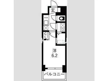 エスリードレジデンスザ・グラン大阪福島クラス(1K/5階)の間取り写真