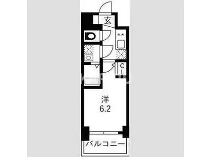エスリードレジデンスザ・グラン大阪福島クラス(1K/5階)の間取り写真