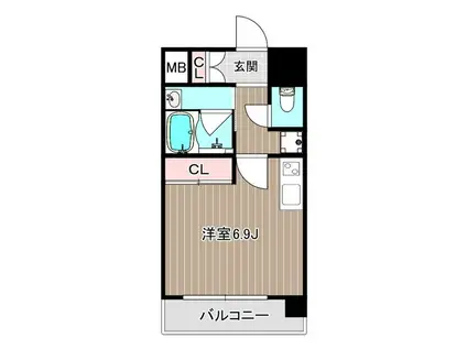 オーベルジュM(1K/5階)の間取り写真