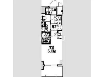 S-RESIDENCE布施AVENTRA(1K/6階)の間取り写真