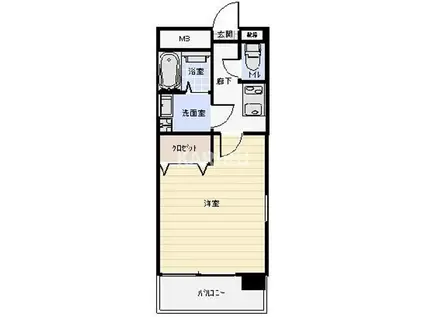 エクセレント都島(1K/2階)の間取り写真