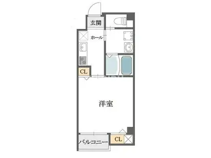 クイーンライフ 玉津(1K/4階)の間取り写真