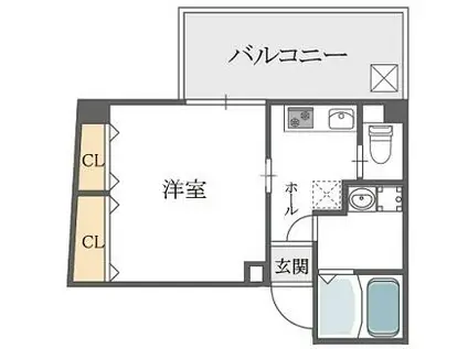 クイーンライフ 玉津(1K/8階)の間取り写真