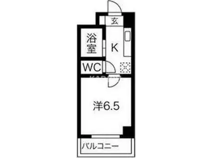 MIRUS AIKAWA (1K/4階)の間取り写真