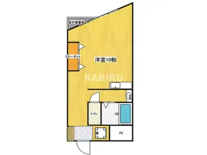 プレジデントハイツ(ワンルーム/7階)の間取り写真