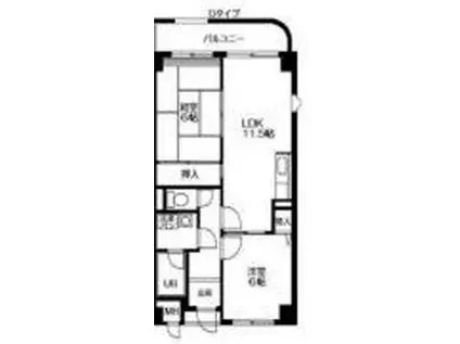 御勝山南パークトリム(2LDK/5階)の間取り写真