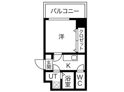 LAND GALAXY(1K/3階)の間取り写真