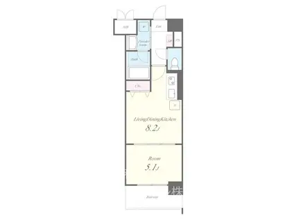 パインリッチ(1LDK/7階)の間取り写真