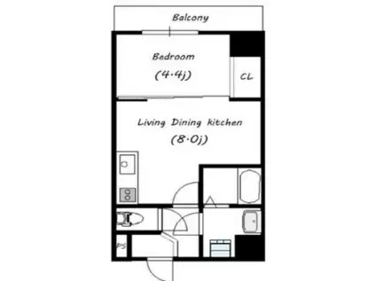 SFIDA森ノ宮(1LDK/2階)の間取り写真