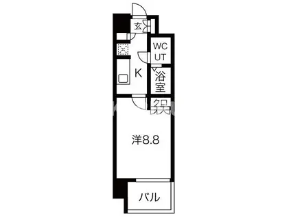 アーバンエース関目パル(1K/2階)の間取り写真