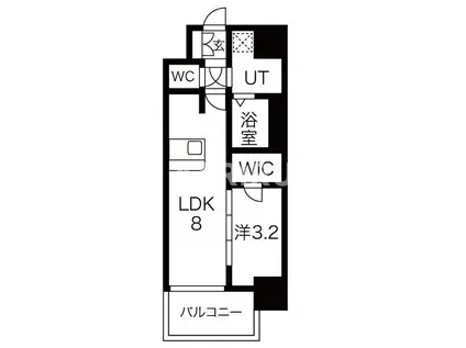アドバンス大阪ブリアント(1LDK/10階)の間取り写真
