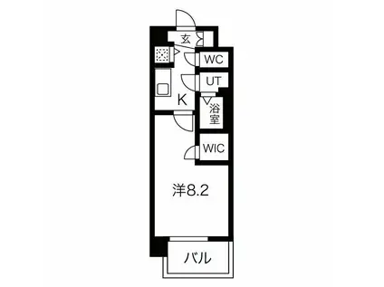インザグレイス桜ノ宮(1K/4階)の間取り写真