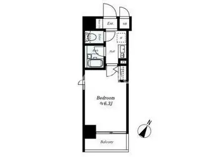 エスリード大阪城北(1K/10階)の間取り写真