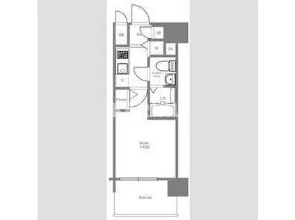 エスリード京橋桜ノ宮公園(1K/6階)の間取り写真