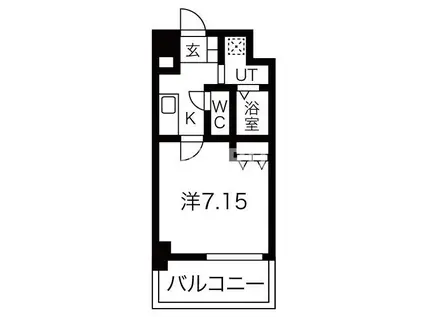 JPレジデンス大阪城東3(1K/7階)の間取り写真