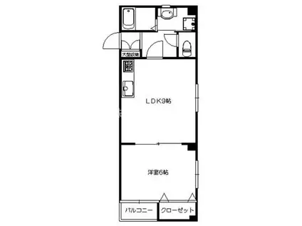 ルミエール鴫野(1LDK/2階)の間取り写真