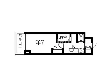 グランカーサ都島(1K/3階)の間取り写真