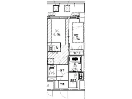 JMFレジデンス都島(1DK/11階)の間取り写真