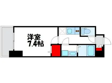 レジュールアッシュ京橋(1K/6階)の間取り写真