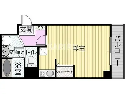 スギタパティオ60(ワンルーム/5階)の間取り写真