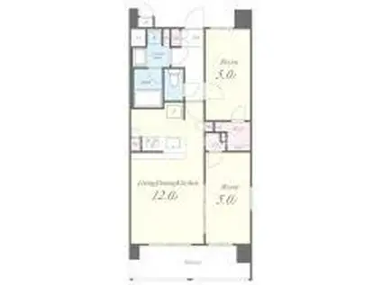 セイワパレス都島駅前(2LDK/8階)の間取り写真