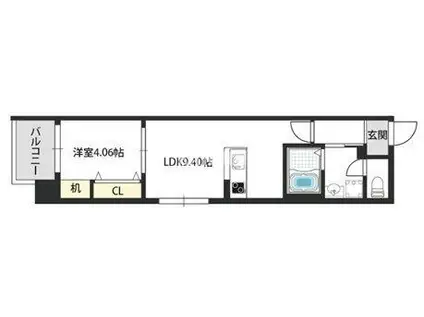 V-GRACE AKAGAWA(1LDK/2階)の間取り写真