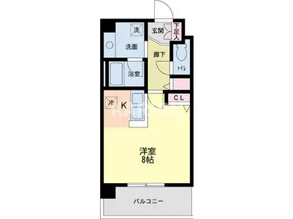 デイグラン鶴見(ワンルーム/6階)の間取り写真