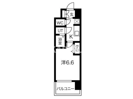 アドバンス大阪ブリアント(1K/6階)の間取り写真