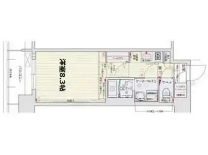 ララプレイス森ノ宮ベーネ(1K/10階)の間取り写真