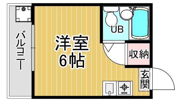 CASA22(1K/2階)の間取り写真